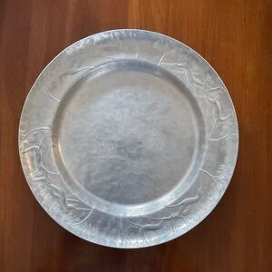 VINTAGE EMPC FORGED ALUMINUM INTAGLIO TRAY DEER ANTELOPE